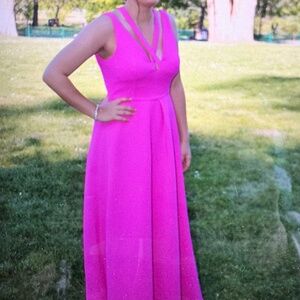 Calvin Klein Pink full length dress.  Size 8